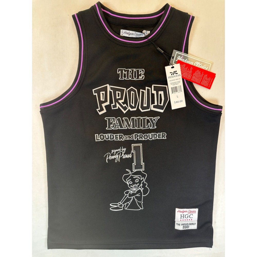 Headgear Classics The Proud Family Penny Proud Youth Basketball Jersey Black L